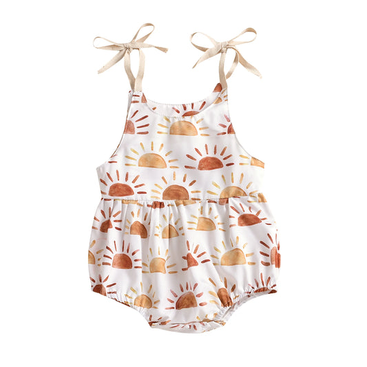Newborn Infant Baby Girl Sun Sunflowe Print Sleeveless Romper Jumpsuit Summer Toddler Clothing - BabyHaven