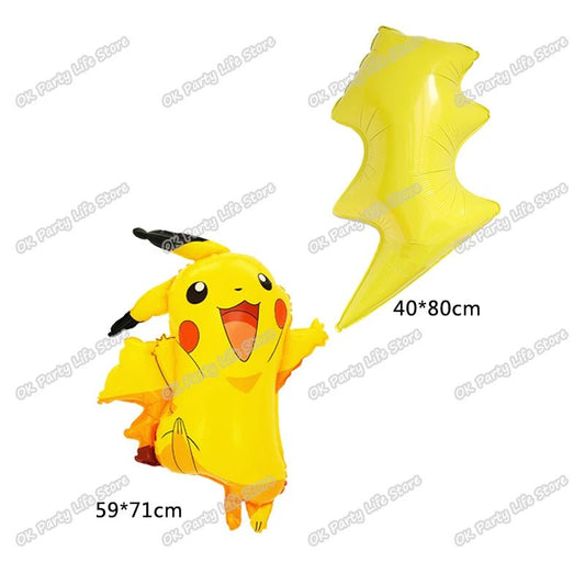 Pokemon Birthday Party Decoration Pikachu Lightning Balloon Set - BabyHaven