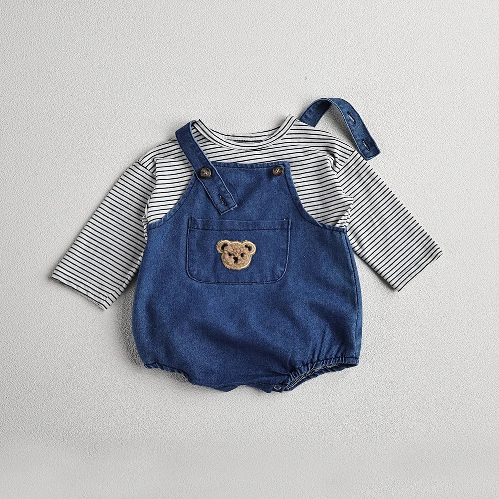 Summer Cool Toddler Baby Clothing Set Striped T-shirt - BabyHaven