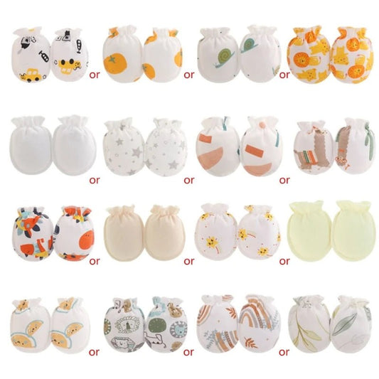 5Pairs 0 - 3Month Newborn Baby Anti - Scratch Gloves Infant Boy Girl Unisex Mittens Baby Accessories - BabyHaven