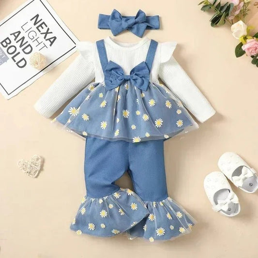 Newborn Baby Girl Clothes Set 3 - 24 Months Floral Outfit - BabyHaven