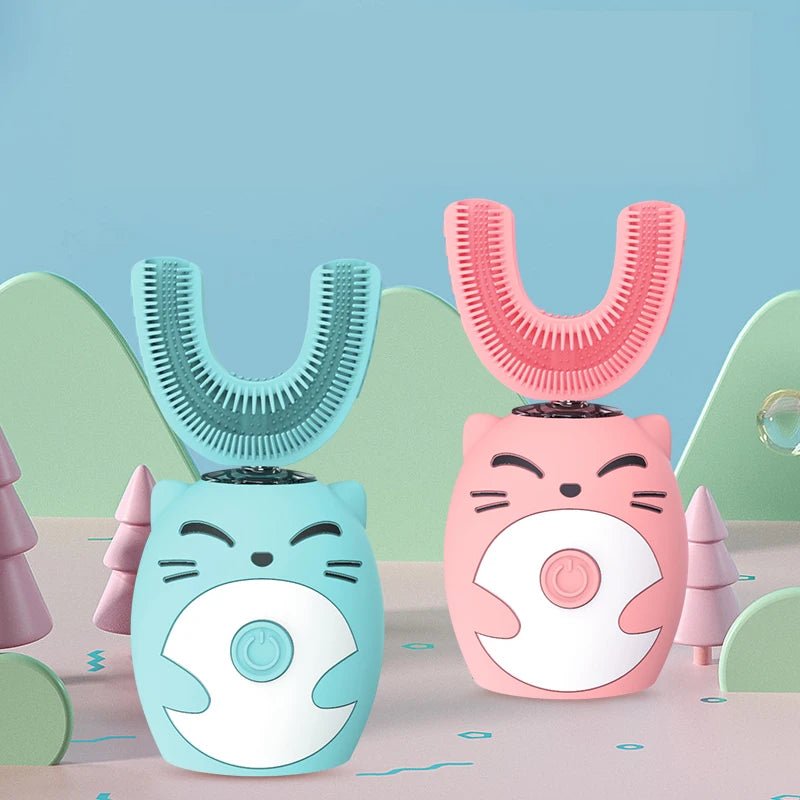 Sonic Electric Toothbrush Kids U - shaped Smart 360 Degrees Ultrasonic - BabyHaven