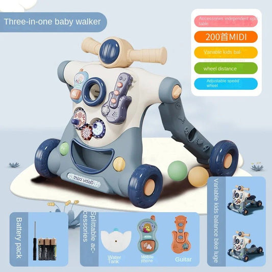 LazyChild Baby Walker Trolley Multi - Function Three - In - One - BabyHaven
