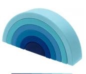 New 6 - 10pcs Baby Silicone Building Block BPA Free Rainbow Soft Block 3D Educational Montessori Toys Baby Teether Gifts - BabyHaven