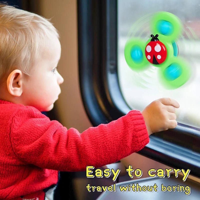 3pcs Baby Cartoon Fidget Spinner Toys Colorful Insect Gyro - BabyHaven