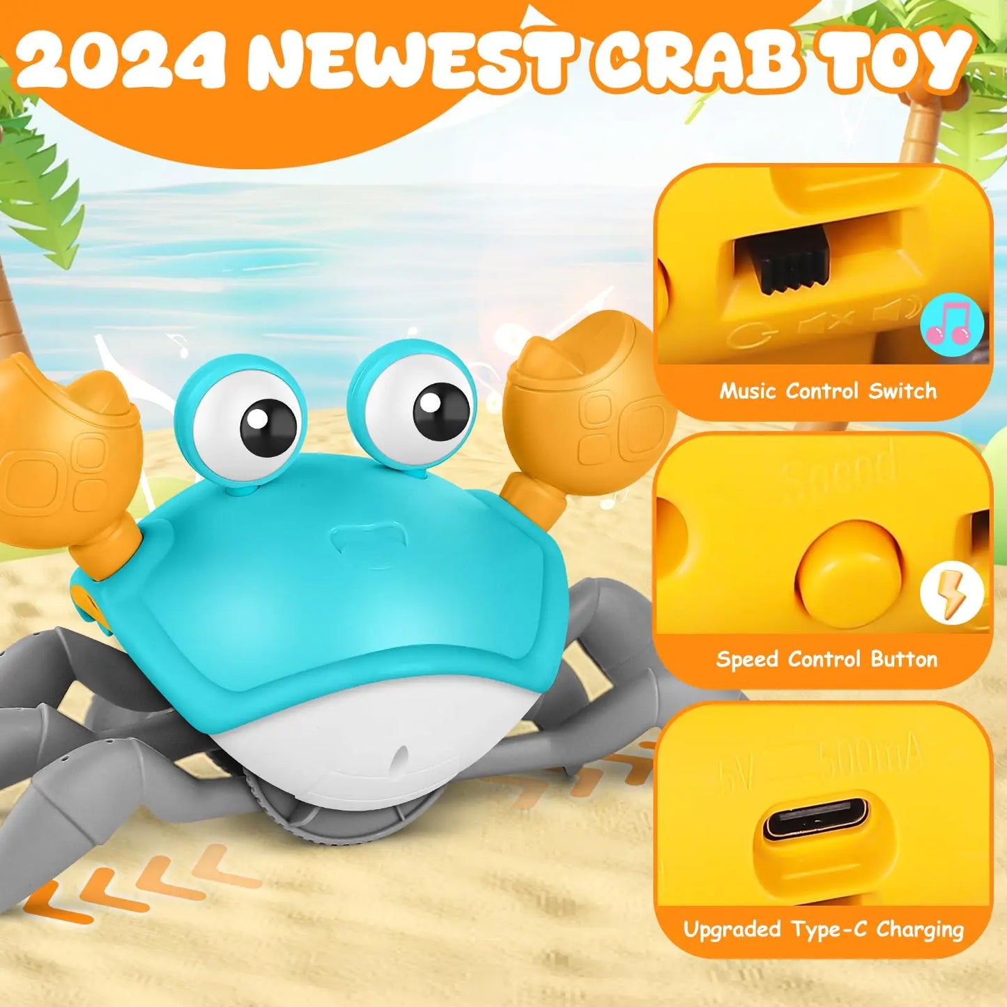 Kids Induction Escape Walking Crab Octopus Toy For Toddlers - BabyHaven