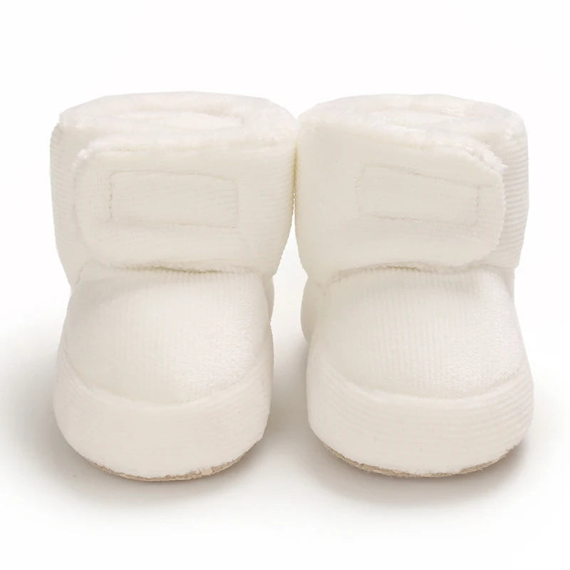 Winter Baby Cotton Shoes Thick Plush Snow Boots Soft Casual Walking Shoes for 0-18 Month Old Comfortable Toddler Footwear