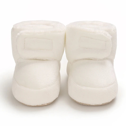 Winter Baby Cotton Shoes Thick Plush Snow Boots Soft Casual Walking Shoes for 0-18 Month Old Comfortable Toddler Footwear