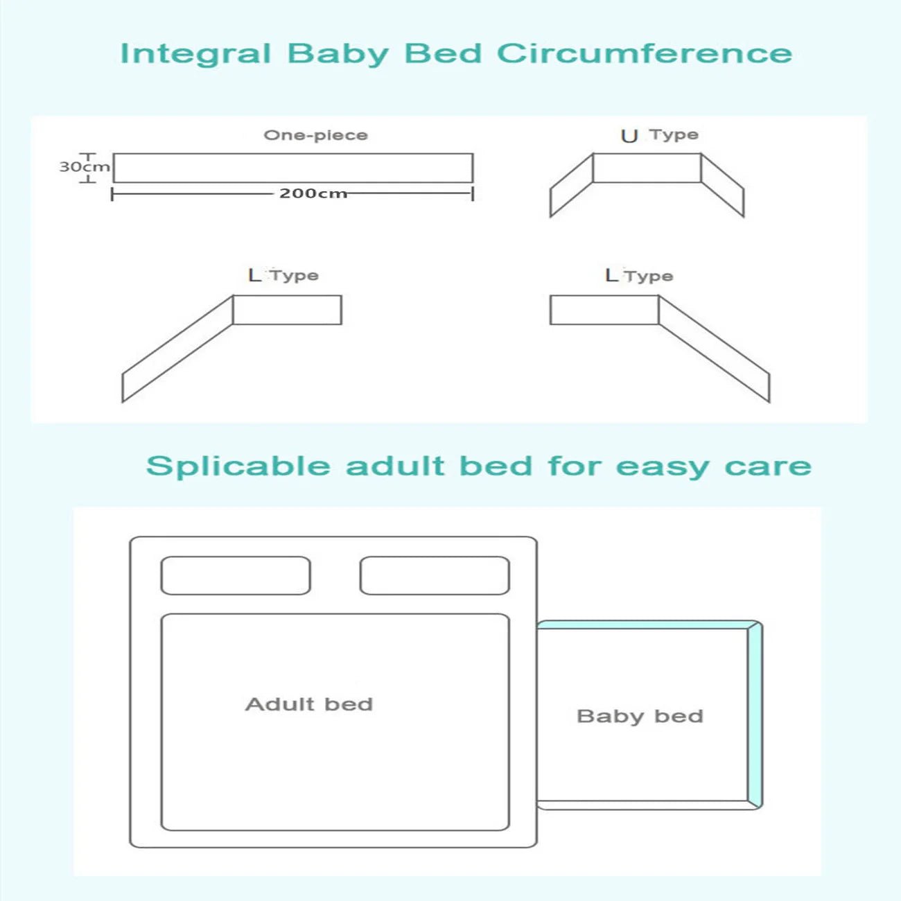Baby Bumper Chichonera Cot Protector Infant Cotton Braid - BabyHaven