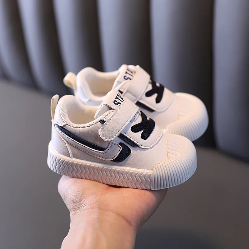 Spring And Autumn Learning Walking Casual Dad Shoes White - BabyHaven