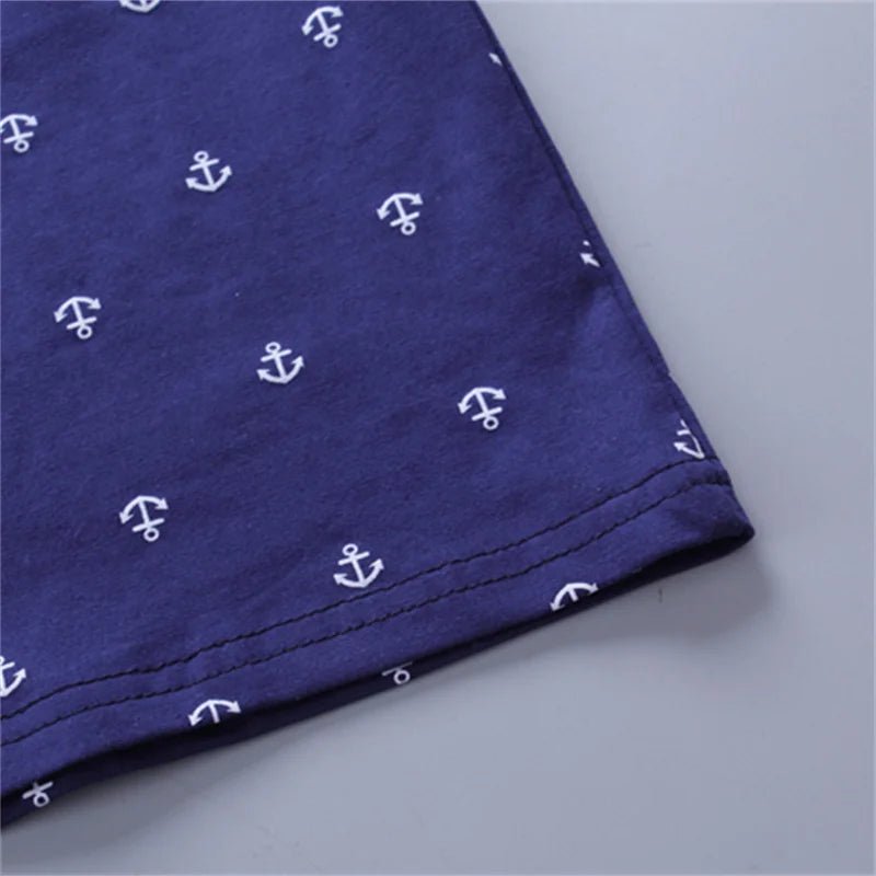 2PCS Baby Set Children's Summer Fashion Boat Anchor Pattern - BabyHaven