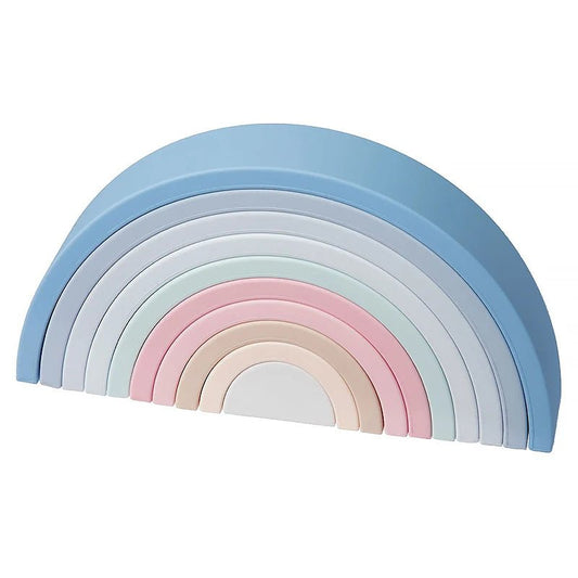 New 6 - 10pcs Baby Silicone Building Block BPA Free Rainbow Soft Block 3D Educational Montessori Toys Baby Teether Gifts - BabyHaven