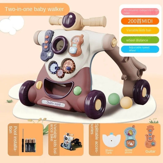 LazyChild Baby Walker Trolley Multi - Function Three - In - One - BabyHaven