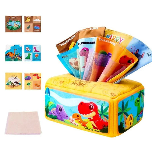 Baby Draw Paper Towel Tearing Tissue Box Montessori Toy - BabyHaven