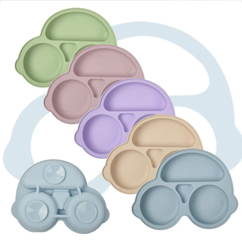 Baby Safe Silicone Dining Plate Suction Cartoon Bowl - BabyHaven