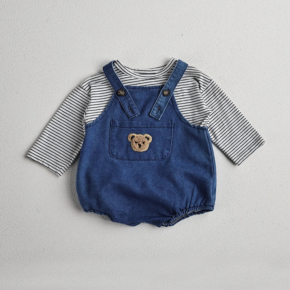 Summer Cool Toddler Baby Clothing Set Striped T-shirt - BabyHaven