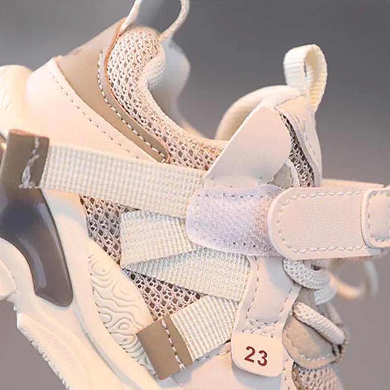 Kids Sport Shoes Fashion Cross - tied Mesh Breathable Boys Sneakers Spring Autumn Children Girls Outdoor Running Shoes - BabyHaven