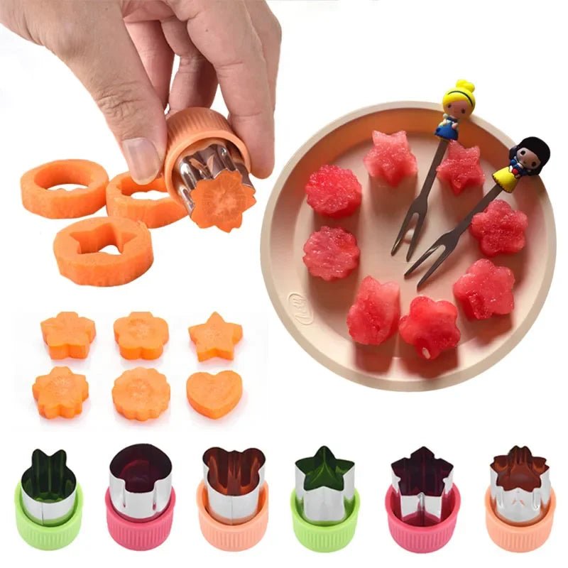 3Pcs Baby Food Shape Cutter Cartoon Star Heart Moulds - BabyHaven
