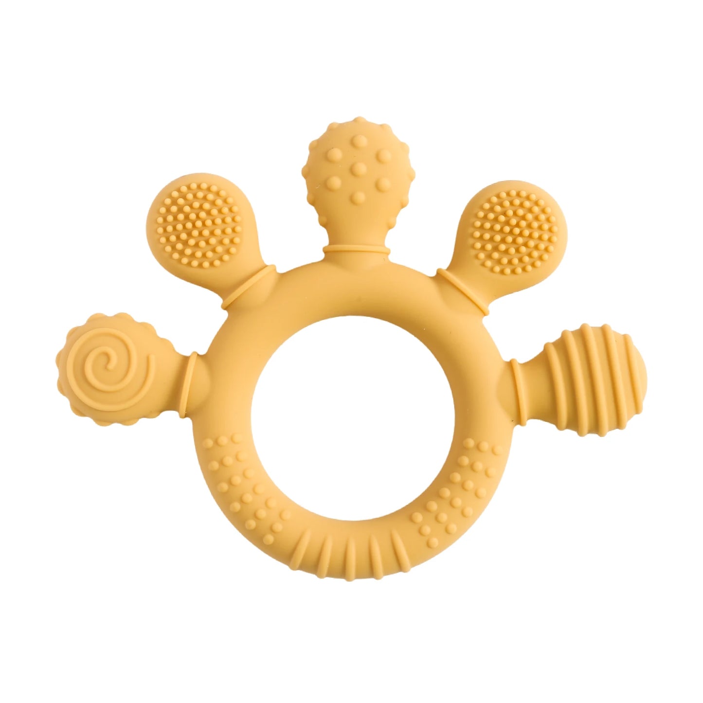Baby Teether Silicone Teething Toys for Infant Baby Acessories 0 12 Months Baby Silicone Baby Toys Teether Gum Cartoon Rattle - BabyHaven