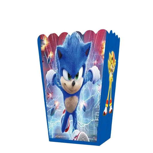 Cartoon Sonics Party Supplies Disposable Plates Tablecloth Cake Topper Banner for Kids Birthday Decor - BabyHaven