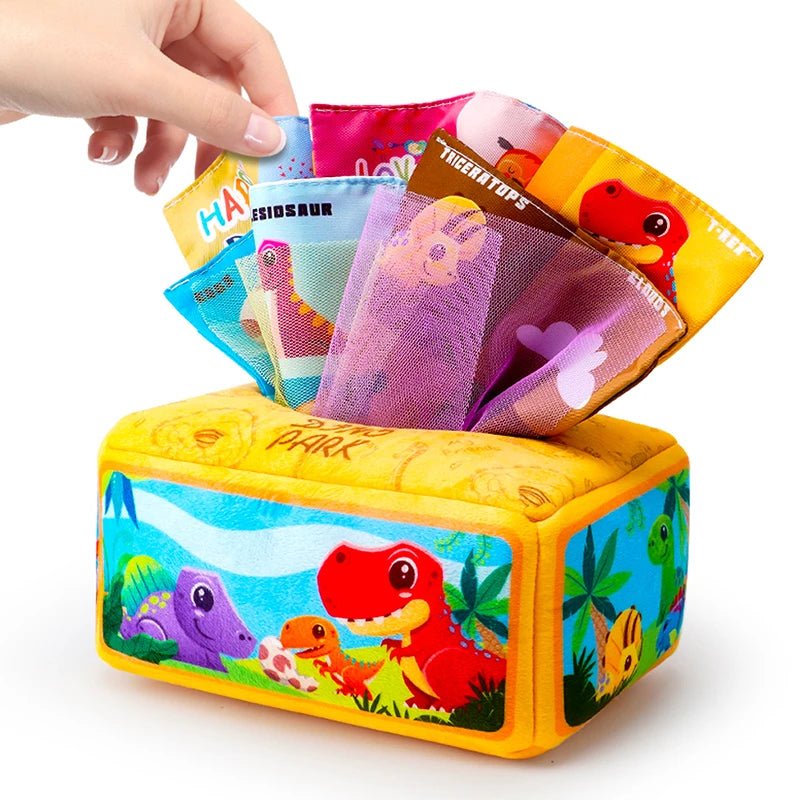Baby Draw Paper Towel Tearing Tissue Box Montessori Toy - BabyHaven