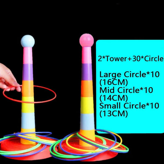 Children Throw Circle Game Ferrule Stacked Toys Fun Indoor Outdoor Parent - Child Interactive - BabyHaven