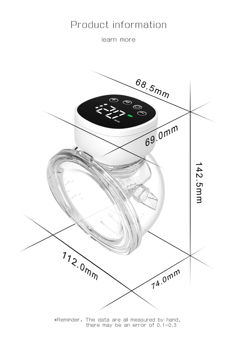 New Upgrades Wearable Breast Pump Electric BPA - free Collector - BabyHaven