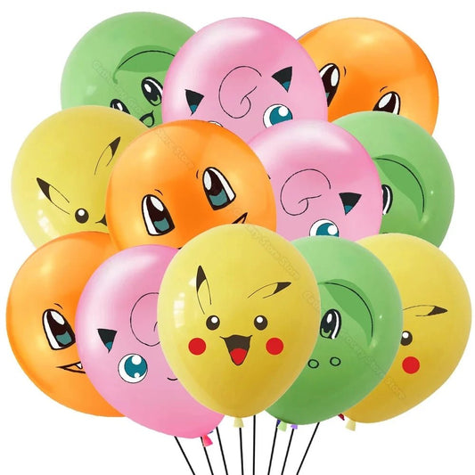 12pcs Pikachu Latex Ballon Birthday Party Supplies Kids Favor - BabyHaven