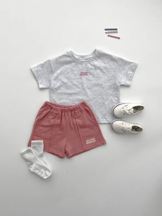 Summer New Baby Short Sleeve Clothes Set Infant Boy Letter Print T Shirts Shorts 2pcs Suit - BabyHaven