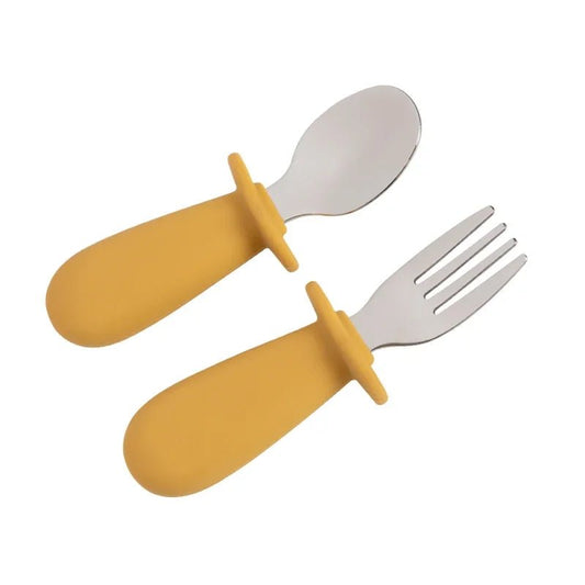 2pcs/Set Baby Tableware Children Utensil Stainless Steel - BabyHaven