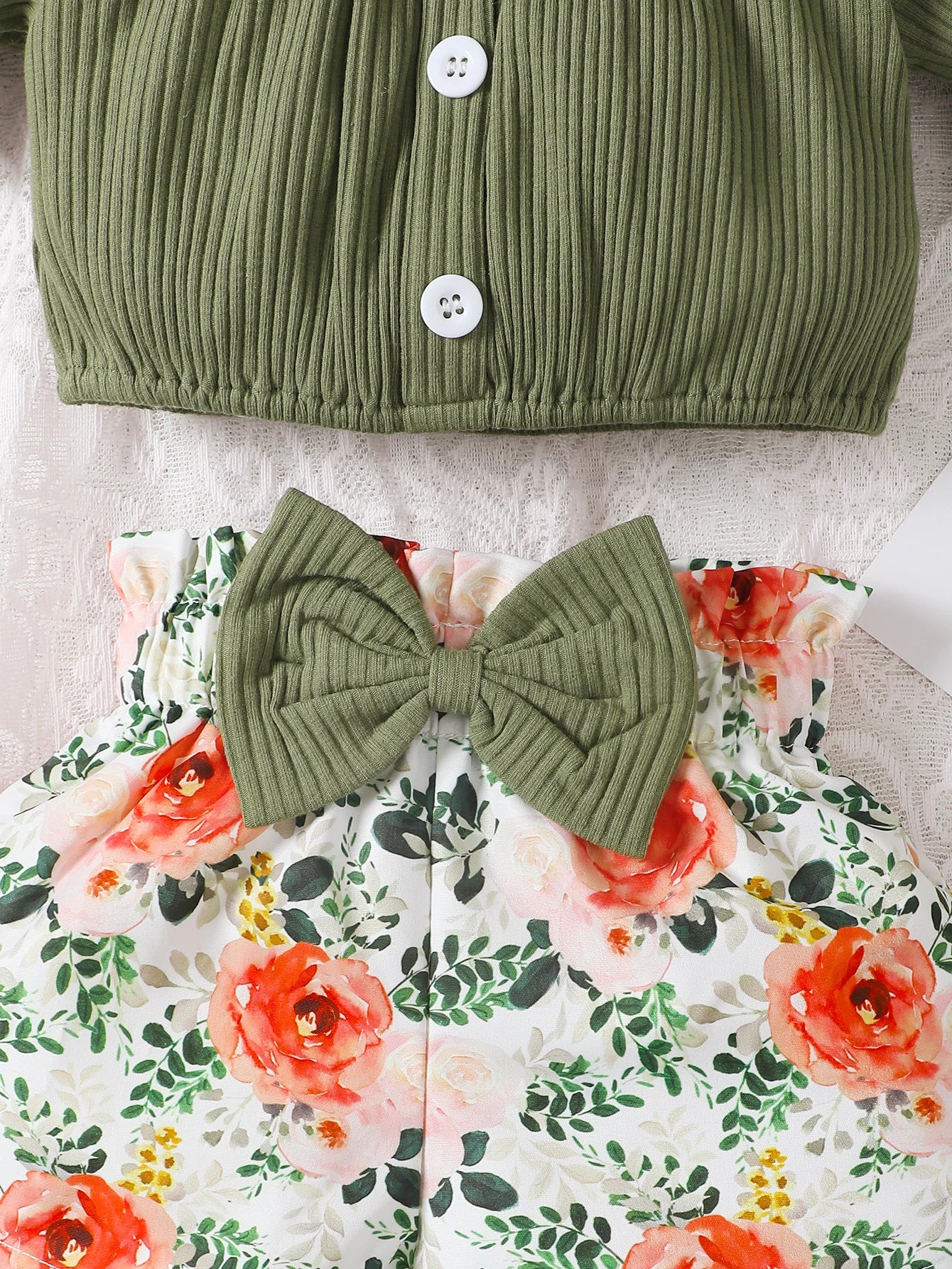 Summer Round Neck Cute Casual Girl 0 - 2 Cotton Set Outfit - BabyHaven