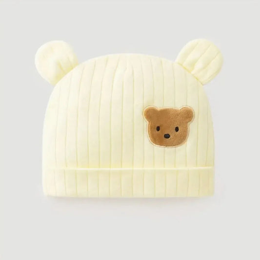 Baby Beanie Hat - Soft Stretchy Infant Newborn Hat with Snap Closure, Lightweight Warm Winter Cap for Boys & Girls, Easy-Care