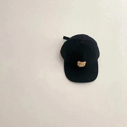 Cute Bear Embroidery Kids Baseball Cap Adjustable Soft Cotton Breathable Sun Hat for Toddler Boys and Girls - BabyHaven