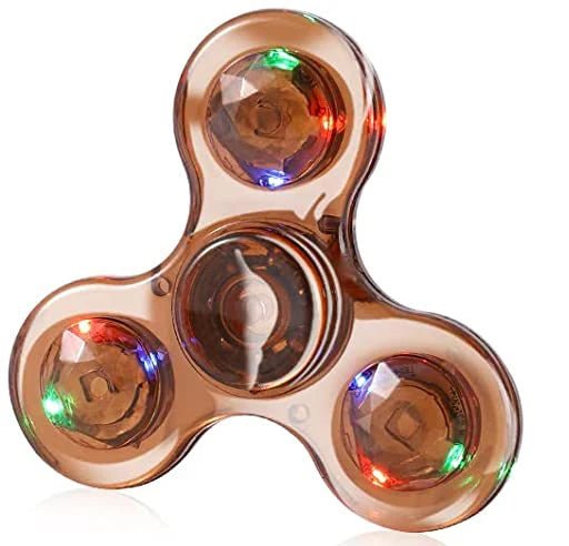 LED Light Up Fidget Spinner Luminous Finger Toy for Stress Relief - BabyHaven