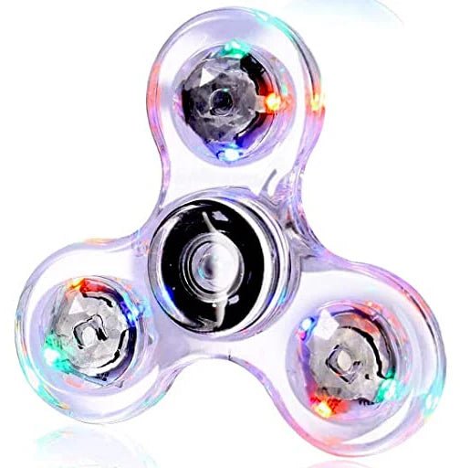 LED Light Up Fidget Spinner Luminous Finger Toy for Stress Relief - BabyHaven
