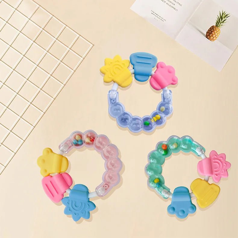 Baby Fruit Style Soft Rubber Rattle Teether Toy Kid - BabyHaven