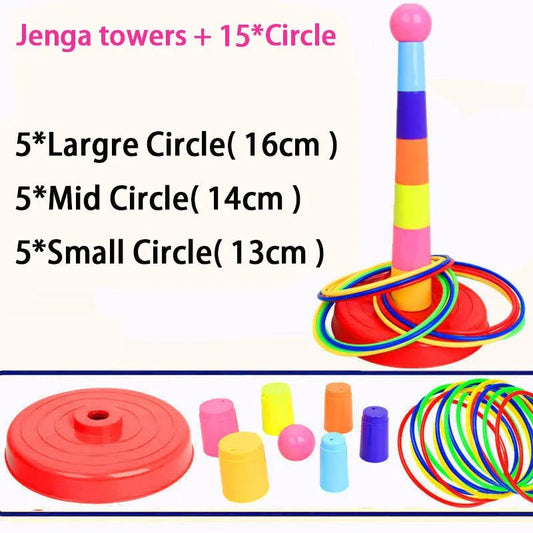 Children Throw Circle Game Ferrule Stacked Toys Fun Indoor Outdoor Parent - Child Interactive - BabyHaven