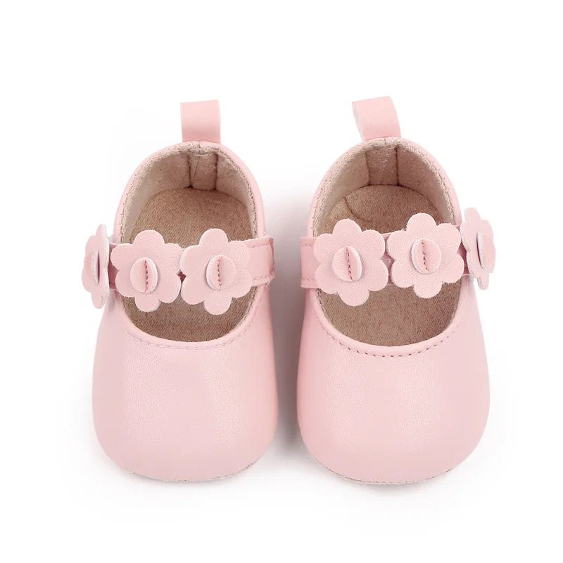 0 - 2 Years Baby Girls PU Leather Shoes Spring Autumn Flower - BabyHaven
