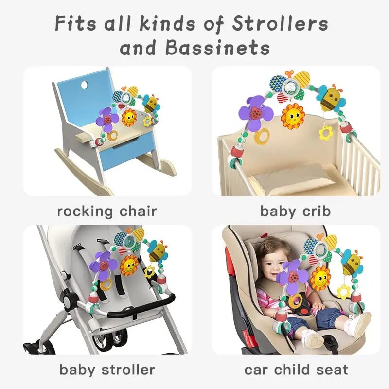 Baby Stroller Toy For Bed Mobile Infant Crib Rattles Newborn Baby Bed Hanging Rattle Baby Car Educational Baby Toys 0 12 Months - BabyHaven