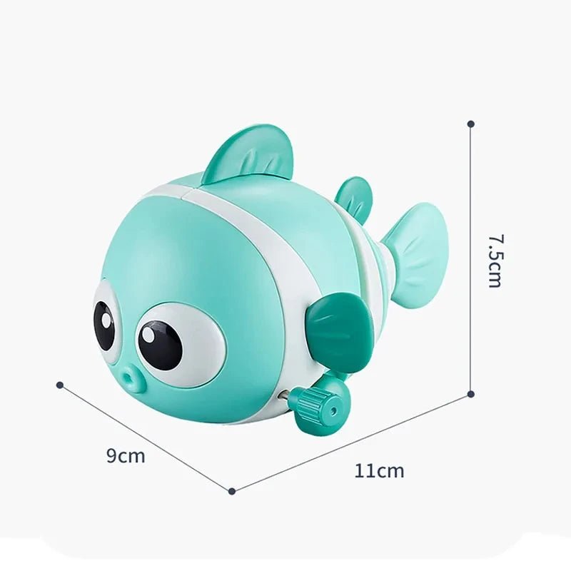 Baby Toys Wind Up Fish Toys Tail Wagging Fish Kids Bath Toys Development Learning Tummy Time Crawling Toy for Babies 6 12 - BabyHaven