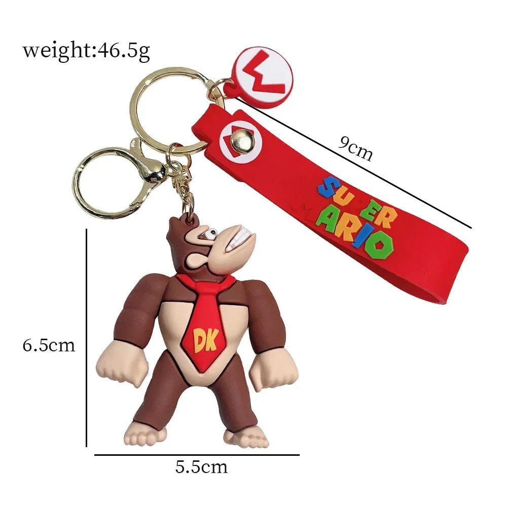 Super Mario 3D Cartoon Keychain Mario Bros Characters Model - BabyHaven