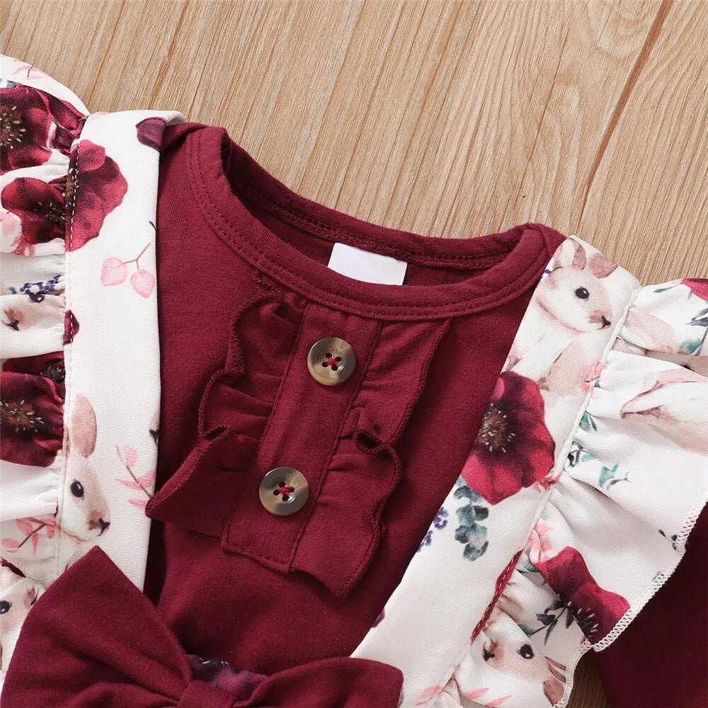Months Newborn Baby Girl 3PCS Clothes Set Outfit Cute - BabyHaven