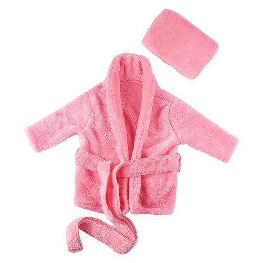 Baby Photography Props Baby Hooded Robe With Belt Bathrobes Bath Towel Cucumber slipper Set Creative Photo Outfit for 0 - 3 Moths - BabyHaven