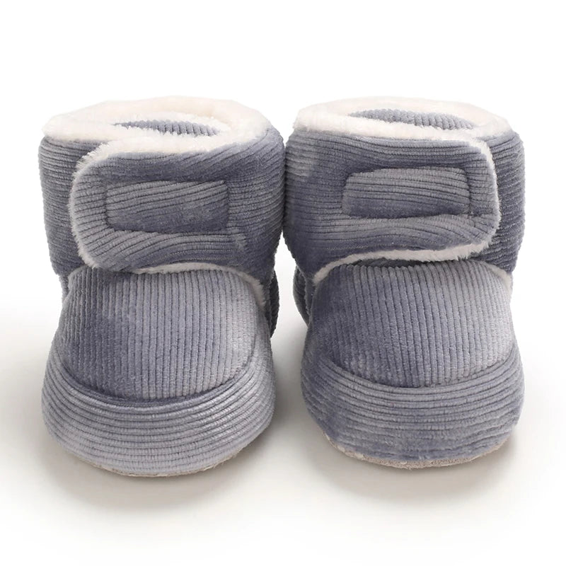 Winter Baby Cotton Shoes Thick Plush Snow Boots Soft Casual Walking Shoes for 0-18 Month Old Comfortable Toddler Footwear