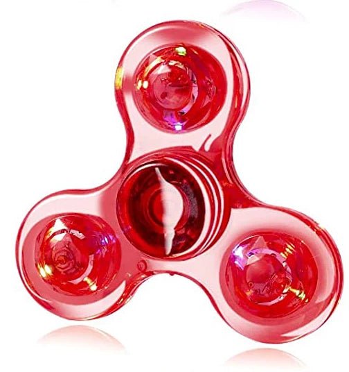 LED Light Up Fidget Spinner Luminous Finger Toy for Stress Relief - BabyHaven