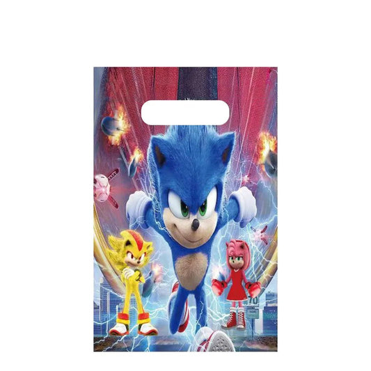 Cartoon Sonics Party Supplies Disposable Plates Tablecloth Cake Topper Banner for Kids Birthday Decor - BabyHaven
