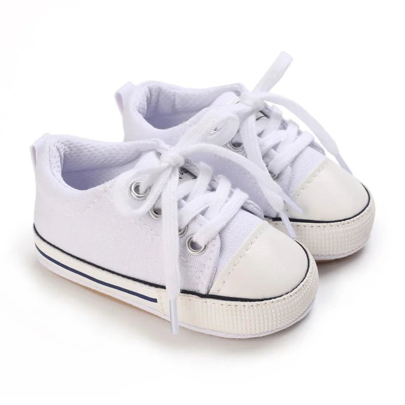 Meckior Baby Sneakers Non - slip Rubber Sole Soft Canvas Shoes - BabyHaven