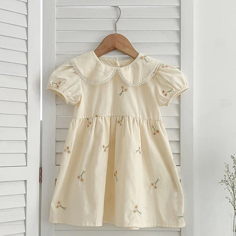 Infant Baby Girls Lace Collar Dress Rompers Family Clothes - BabyHaven