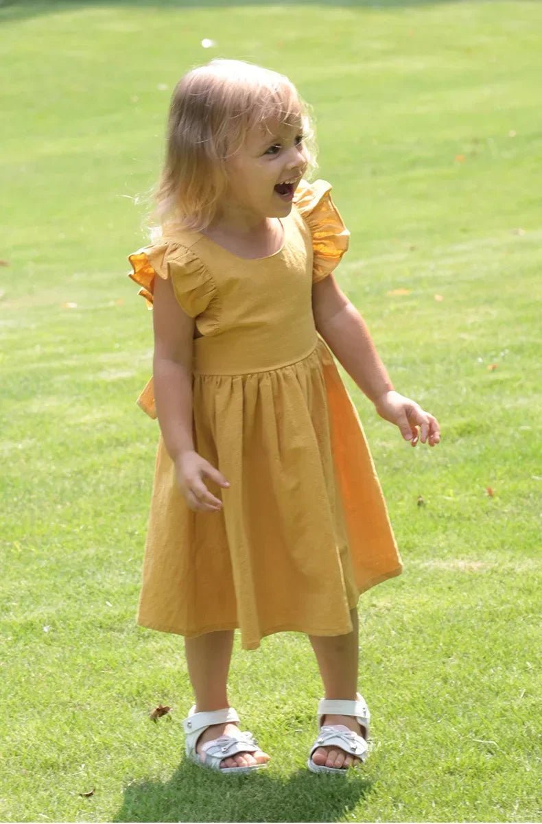 0 - 5Yrs Children Girls Ruffles Dress Casual Summer Outfit - BabyHaven