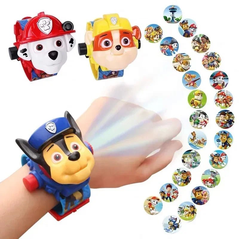 Paw Patrol Toys Set 3D Projection Watch Dog Puppy Gift - BabyHaven